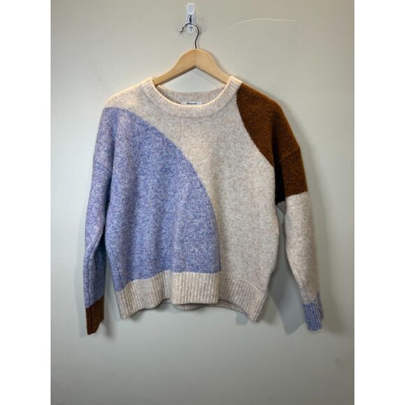 Madewell Women's NC683 Size XS Heather Chalk Cedarbrook Pullover Sweater - Picture 4 of 8